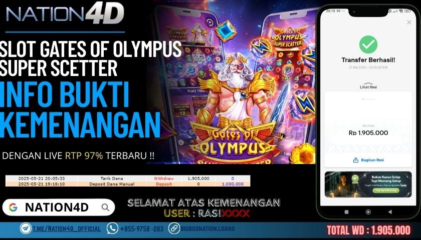 NATION4D –SLOT GATES OF OLYMPUS SUPER SCETTER RP.1.905,000 LUNAS!!