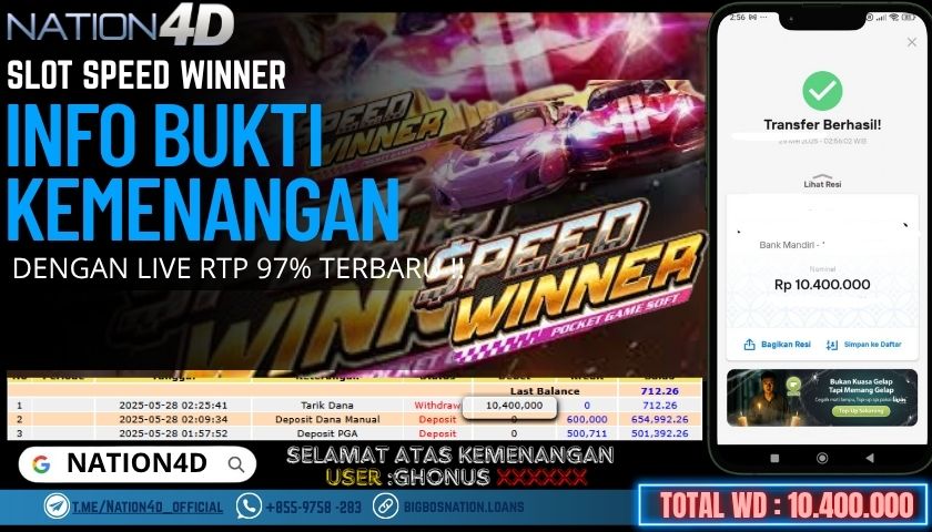 NATION4D -SLOT SPEED WINNER RP.10,400,000 LUNAS!!