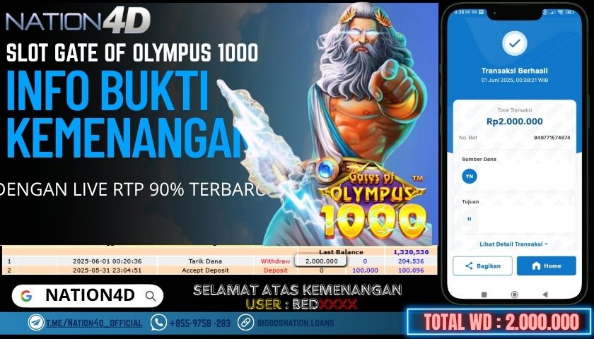 NATION4D -SLOT GATE OF OLYMPUS 1000 RP.2,000,000 LUNAS!!