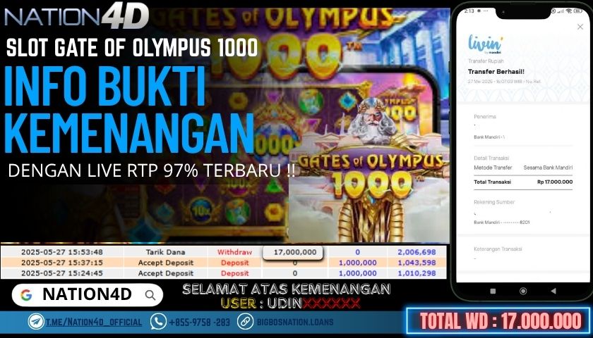 NATION4D -SLOT GATE OF OLYMPUS 1000 RP.17,000,000 LUNAS!!