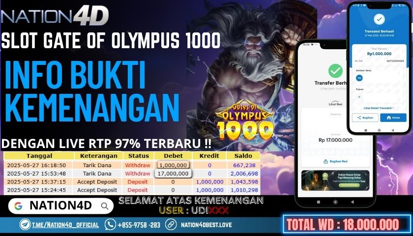 NATION4D -SLOT GATE OF OLYMPUS 1000 RP.18,000,000 LUNAS!!