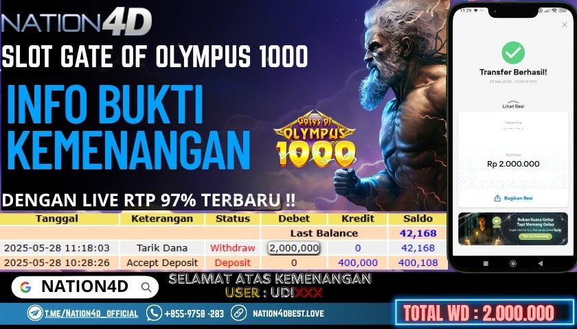 NATION4D -SLOT GATE OF OLYMPUS 1000 RP.2,000,000 LUNAS!!