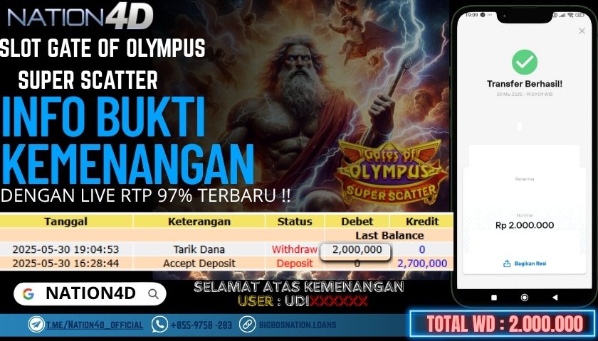 NATION4D -SLOT GATE OF OLYMPUS SUPER SCATTER RP.2,000,000 LUNAS!!