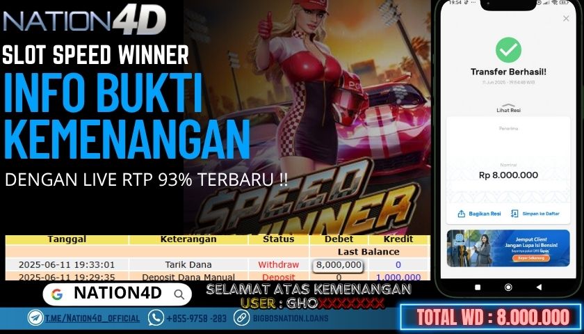 NATION4D -SLOT SPEED WINNER RP.8,000,000 LUNAS!!
