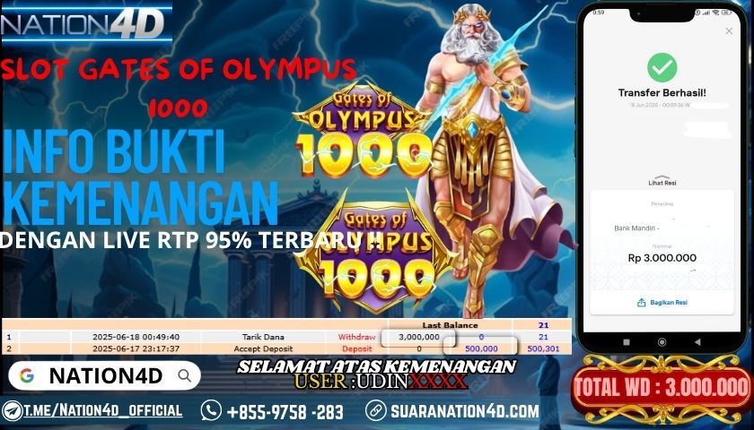 NATION4D -SLOT OLYMPUS SUPER SCATTER RP.3,000,000 LUNAS!!