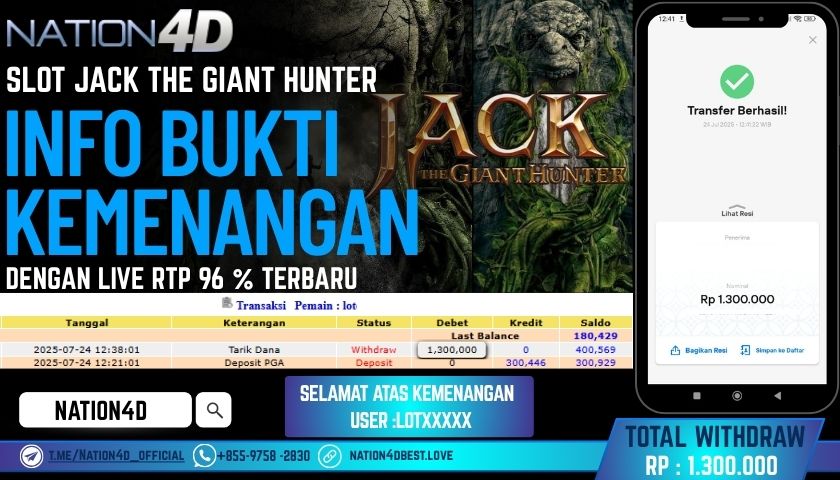 NATION4D – SLOT JACK THE GIANT HUNTER RP.1,300,000 LUNAS!!