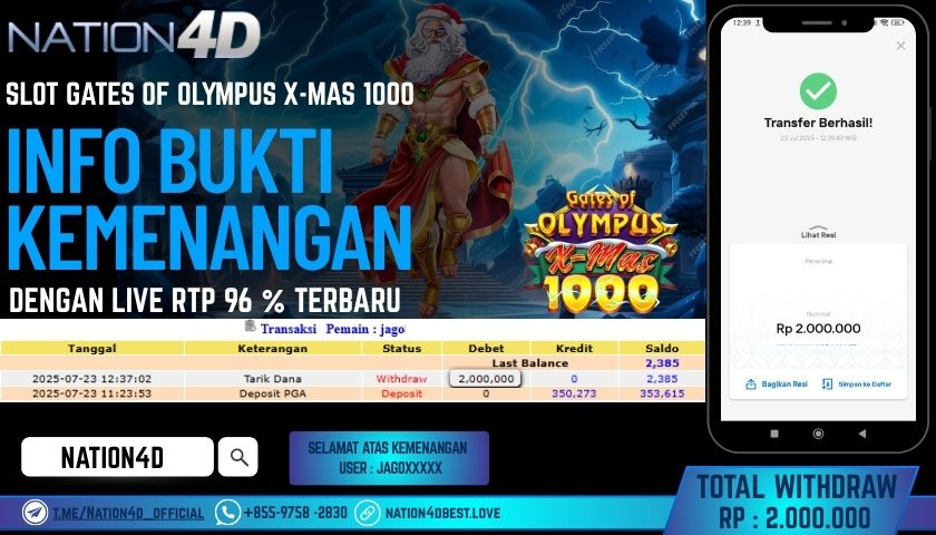 NATION4D – SLOT GATES OF OLYMPUS X-MAS 1000 RP.2,000,000 LUNAS!!