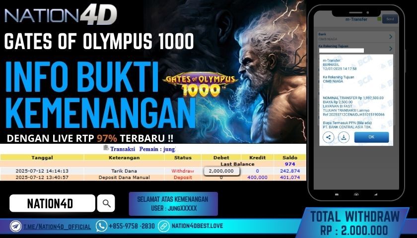 NATION4D – SLOT GATES OF OLYMPUS 1000 RP2,000,000 LUNAS!!