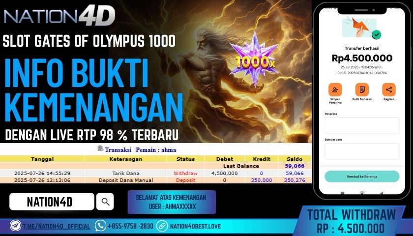 NATION4D – SLOT GATES OF OLYMPUS 1000 RP.4,500,000 LUNAS!!
