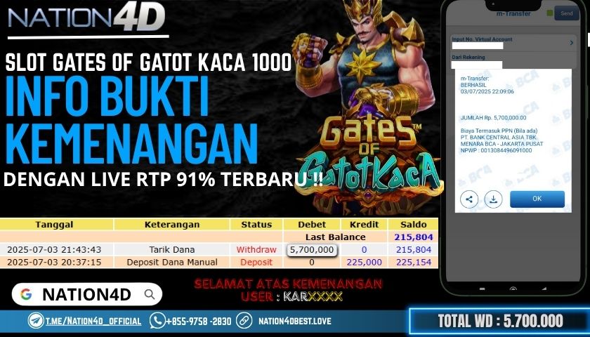 NATION4D -SLOT GATES OF GATOT KACA 1000 RP.5,700,000 LUNAS!!