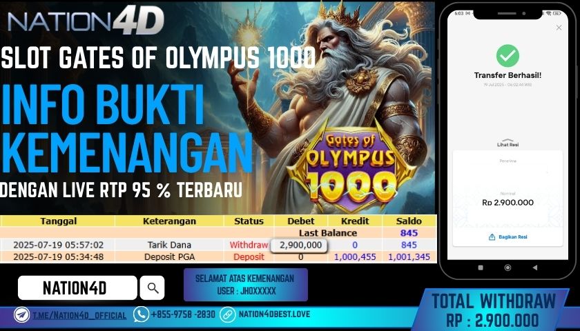 NATION4D – SLOT GATES OF OLYMPUS 1000 RP.2,900,000 LUNAS!!