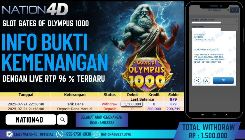 NATION4D – SLOT GATES OF OLYMPUS RP.1,500,000 LUNAS!!