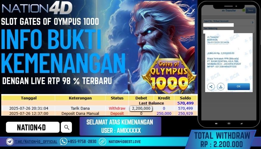 NATION4D – SLOT GATES OF OLYMPUS 1000 RP.2,200,000 LUNAS!!
