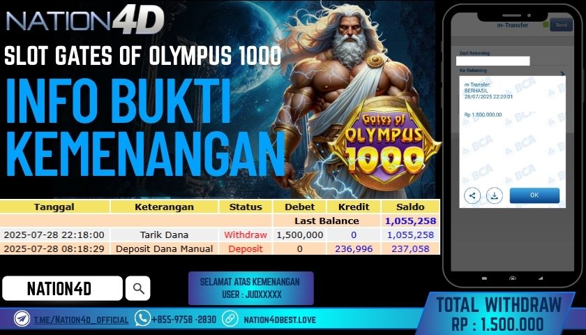 NATION4D – SLOT GATES OF OLYMPUS 1000 RP.1,500,000 LUNAS!!