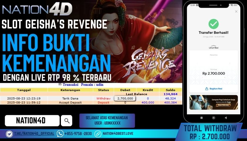 NATION4D -SLOT GEISHA’S REVENGE RP.2,700,000 LUNAS!!