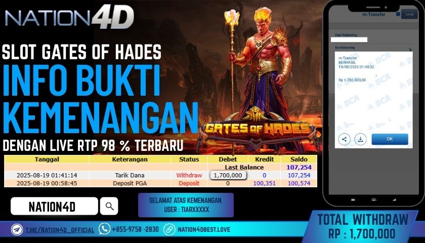 NATION4D – SLOT GATES OF HADES                RP.1,700,000 LUNAS!!