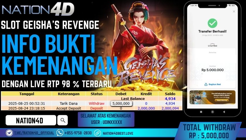 NATION4D -SLOT GEISHA’S REVENGE RP.5,000,000 LUNAS!!