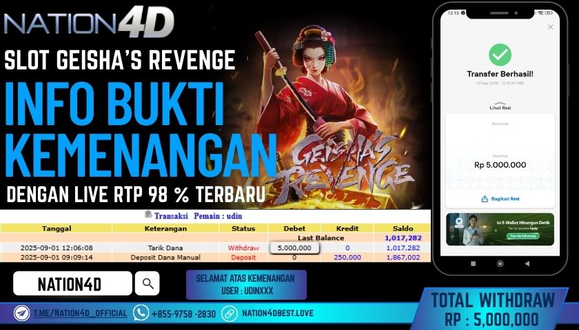 NATION4D -SLOT GEISHA’S REVENGE RP.5,000,000 LUNAS!!