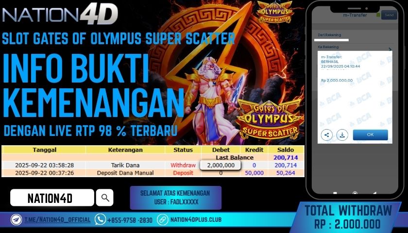 NATION4D -SLOT GATES OF OLYMPUS SUPER SCATTER RP.2,000,000 LUNAS!