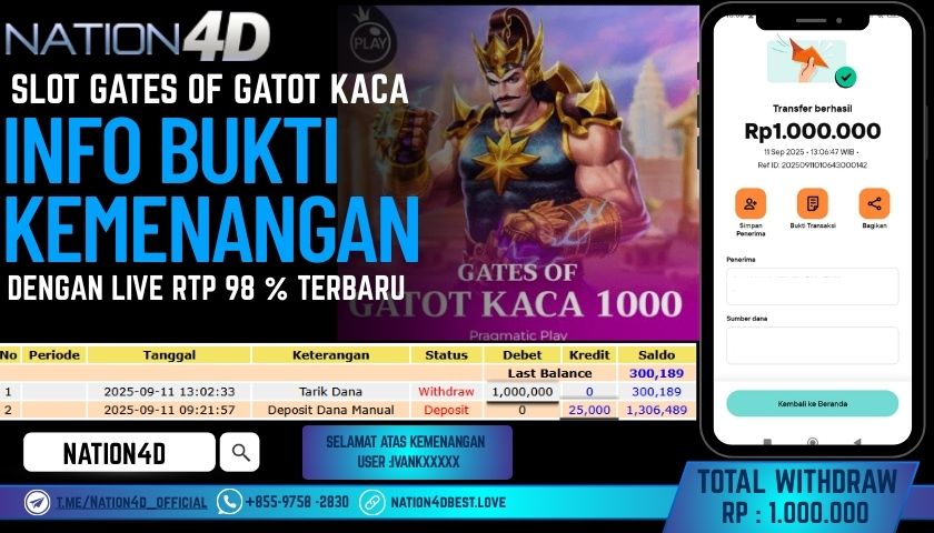NATION4D -SLOT GATOT KACA 1000 RP.1,000,000 LUNAS!