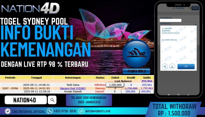 NATION4D – TOGEL SYDNEY POOL RP.1,500,000 LUNAS!
