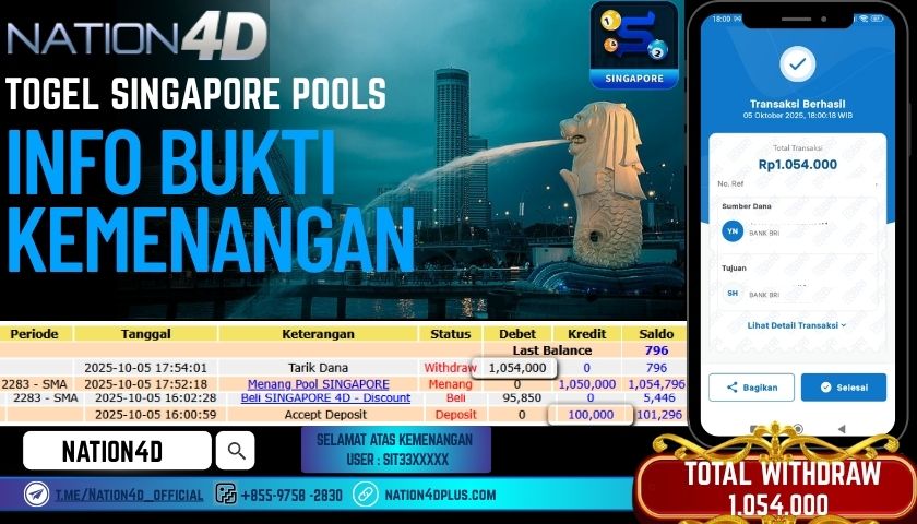 NATION4D -TOGEL SINGAPORE POOLS RP.1,054,000 LUNAS!