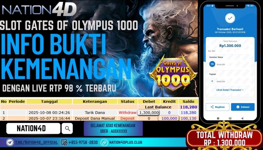 NATION4D -SLOT GATES OF OLYMPUS 1000 RP.1,300,000 LUNAS!
