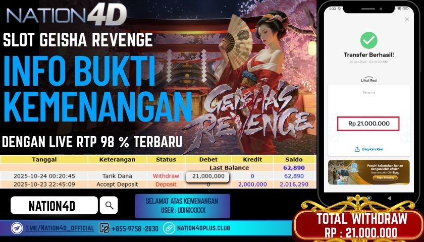 NATION4D -SLOT GEISHA REVENGE RP.21,000,000 LUNAS!