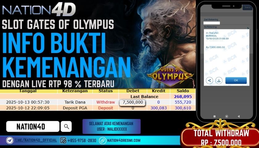 NATION4D -SLOT GATES OF OLYMPUS RP.7,500,000 LUNAS!