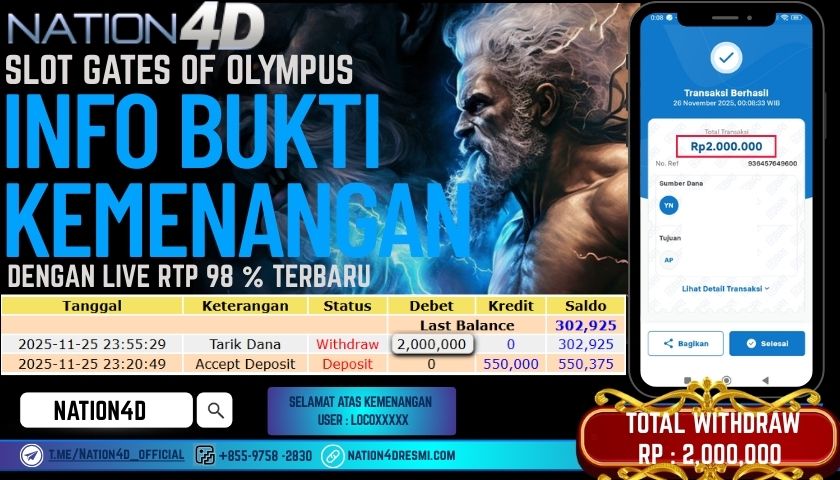 NATION4D -SLOT GATES OF OLYMPUS 1000 RP.2,000,000 LUNAS!