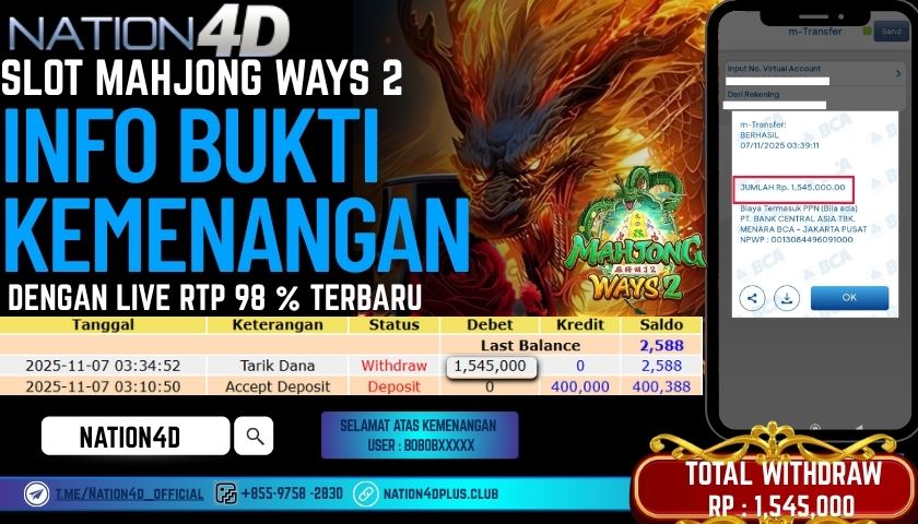 NATION4D -SLOT MAHJONG WAYS 2 RP.1,545,000 LUNAS!