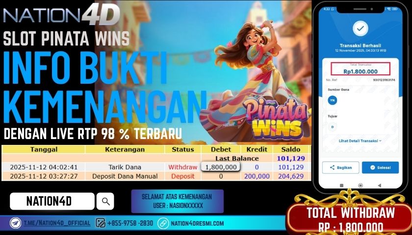 NATION4D -SLOT PINATA WINS RP.1,800,000 LUNAS!