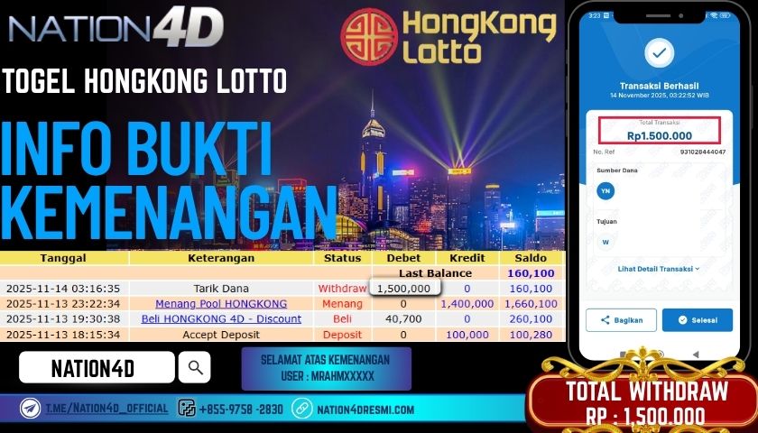 NATION4D -TOGEL HONGKONG LOTTO RP.1,500,000 LUNAS!