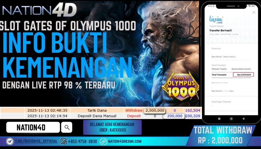 NATION4D -SLOT GATES OF OLYMPUS 1000 RP.2,000,000 LUNAS!