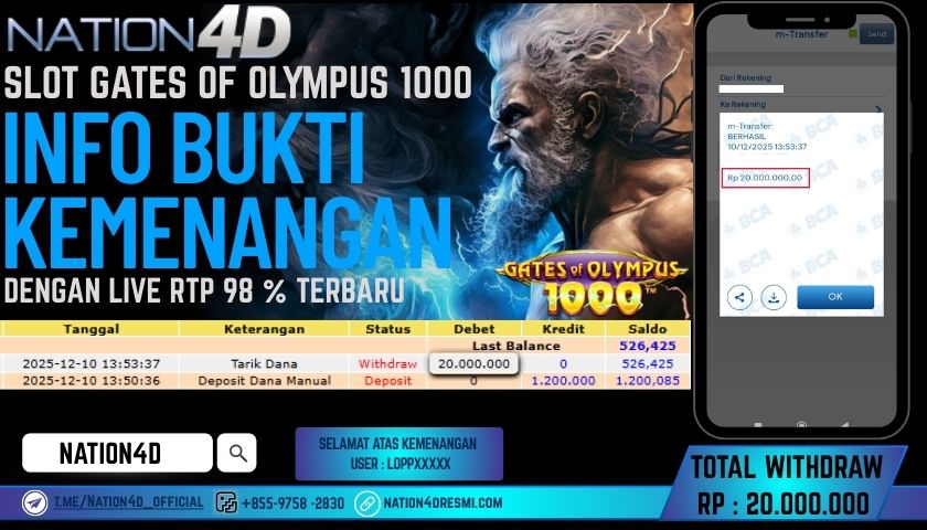 NATION4D -SLOT GATES OF OLYMPUS 1000 RP.20.000.000 LUNAS!