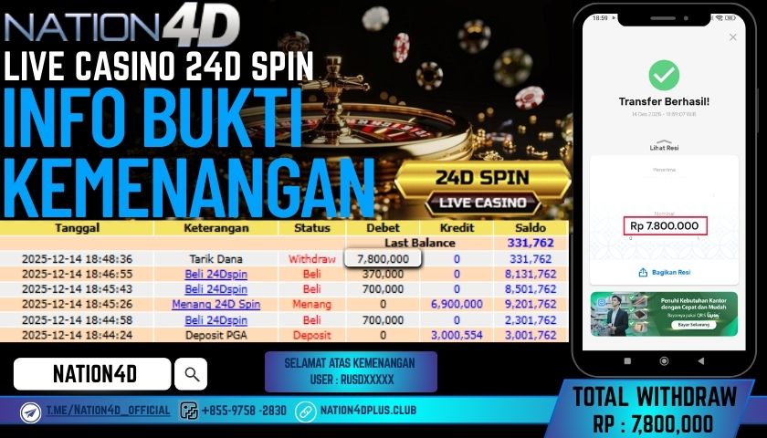 NATION4D – LIVE CASINO 24D SPIN RP.7.800.000 LUNAS!