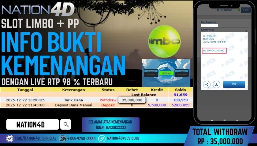 NATION4D -SLOT LIMBO + PP RP.35.000.000 LUNAS!