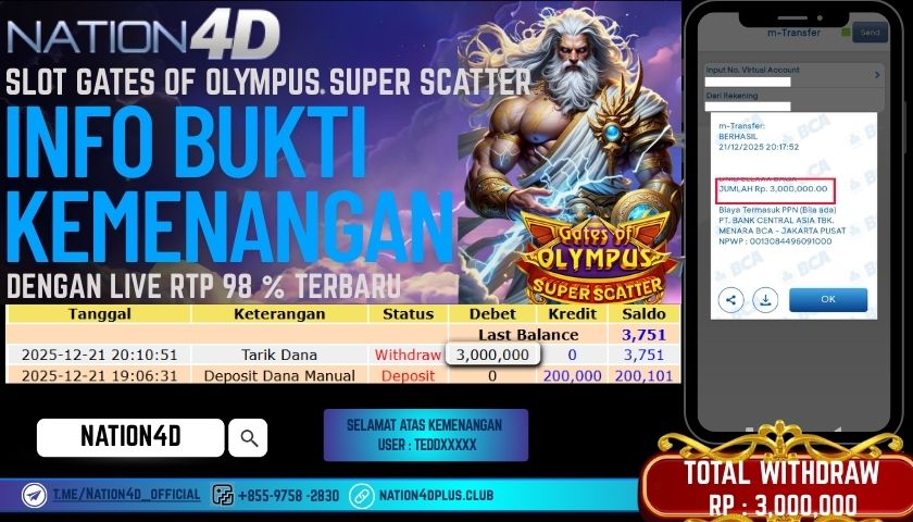 NATION4D -SLOT GATES OF OLYMPUS SUPER SCATTER RP.3.000.000 LUNAS!