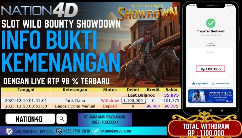 NATION4D -SLOT WILD BOUNTY SHOWDOWN RP.1.100.000 LUNAS!