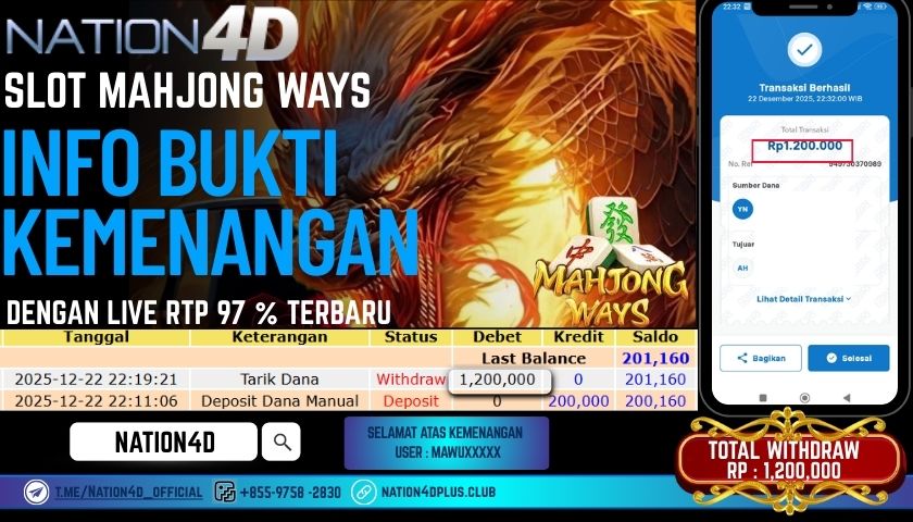 NATION4D -SLOT MAHJONG WAYS RP.1.200.000 LUNAS!